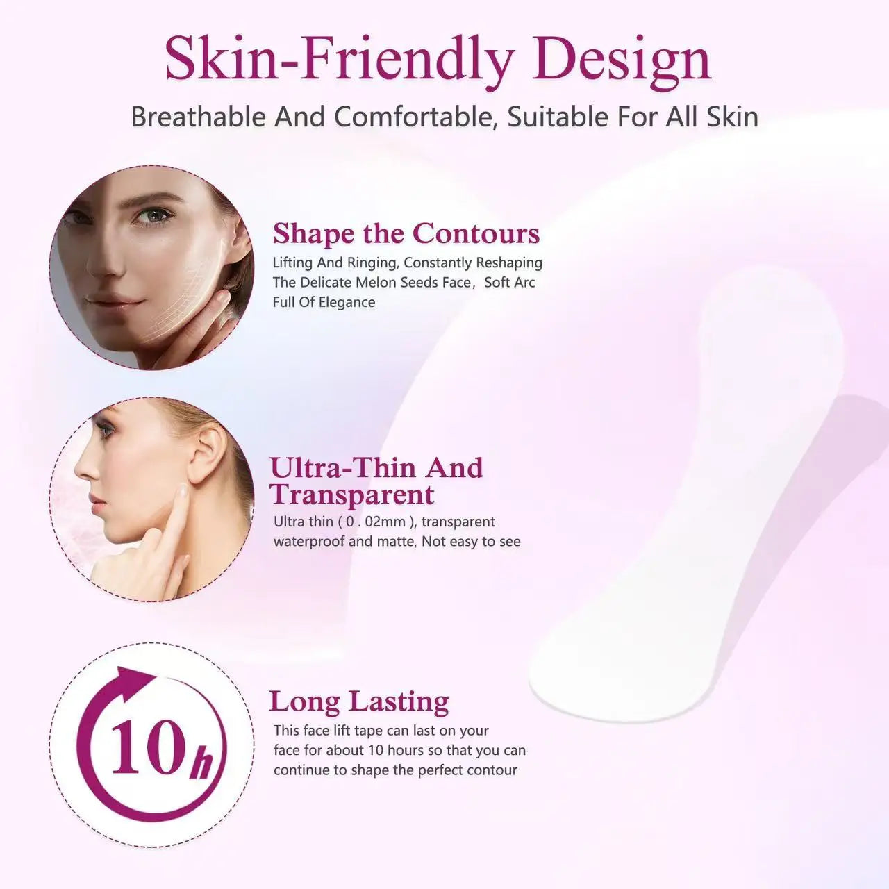 Liftpure™ - Cintas de Lifting Facial Invisibles