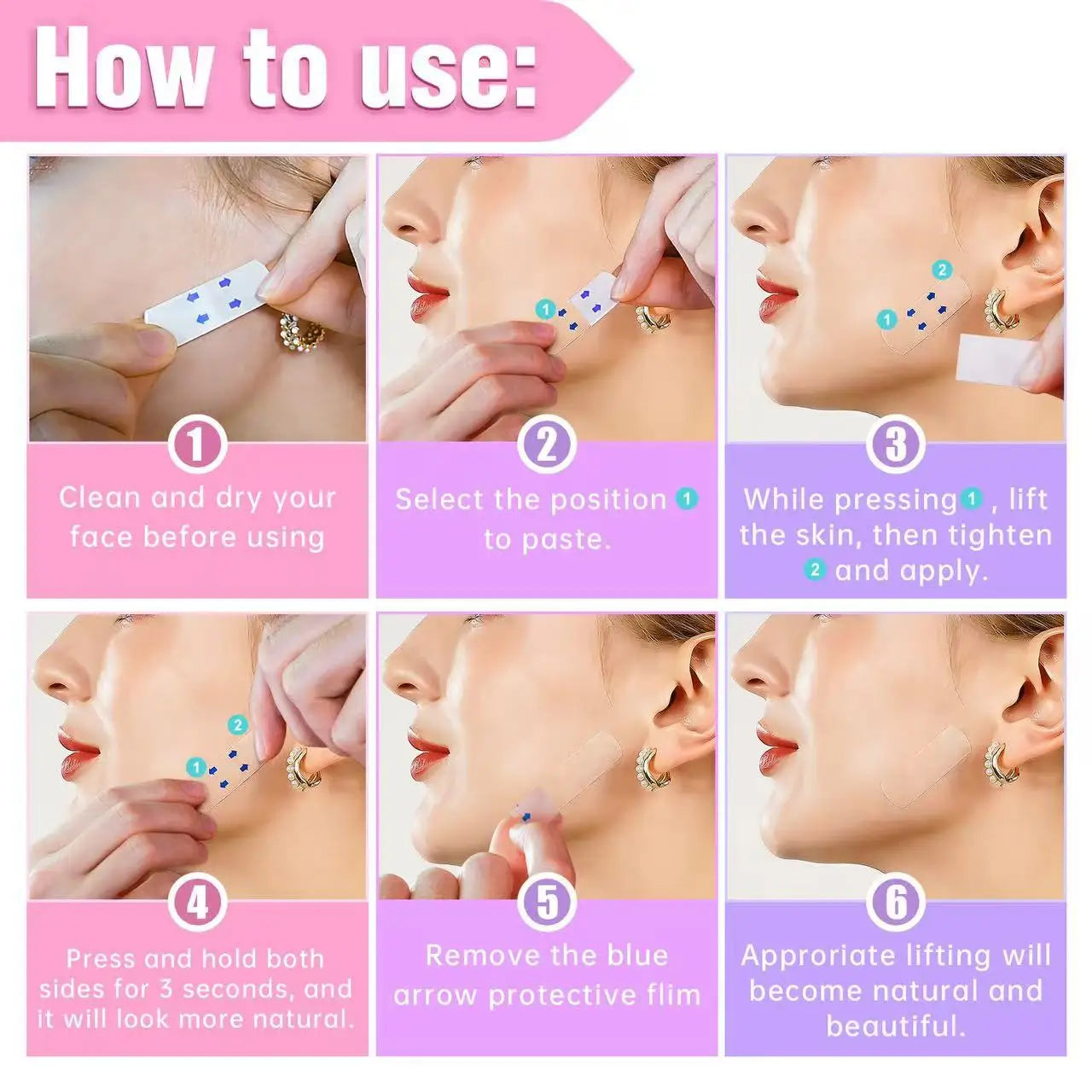 Liftpure™ - Cintas de Lifting Facial Invisibles
